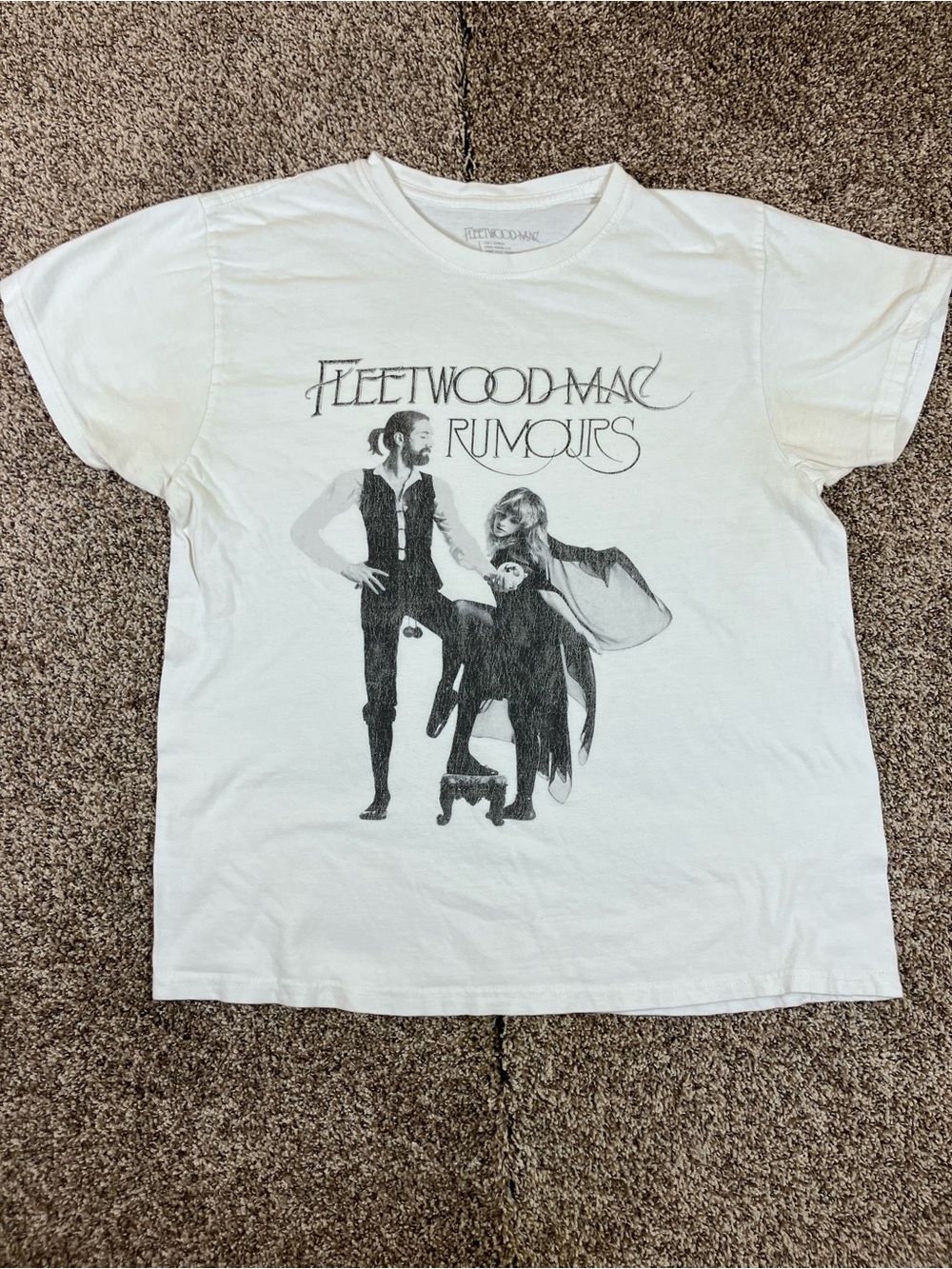 Fleetwood Mac 'Rumours' White Graphic Short Sleeve Tee